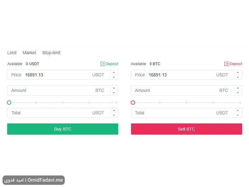 سفارش Limit در معاملات Spot صرافی مکسی